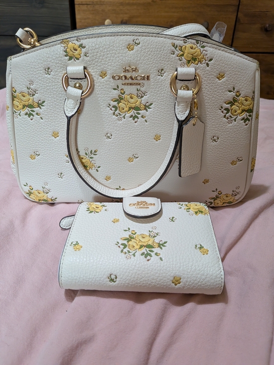 Coach Handbags - Coach Savannah Satchel With Matching Floral Wallet